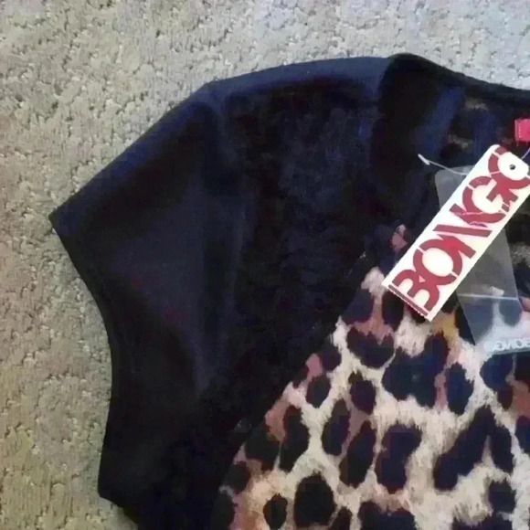 ***BONGO*** JUNIORS SCUBA LACE MIDI LEOPARD PRINT DRESS SIZE MEDIUM - Picture 4 of 12